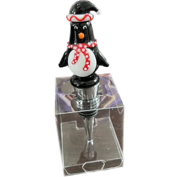 NWT PENGUIN CHRISTMAS WINE STOPPER - Picture 4 of 5